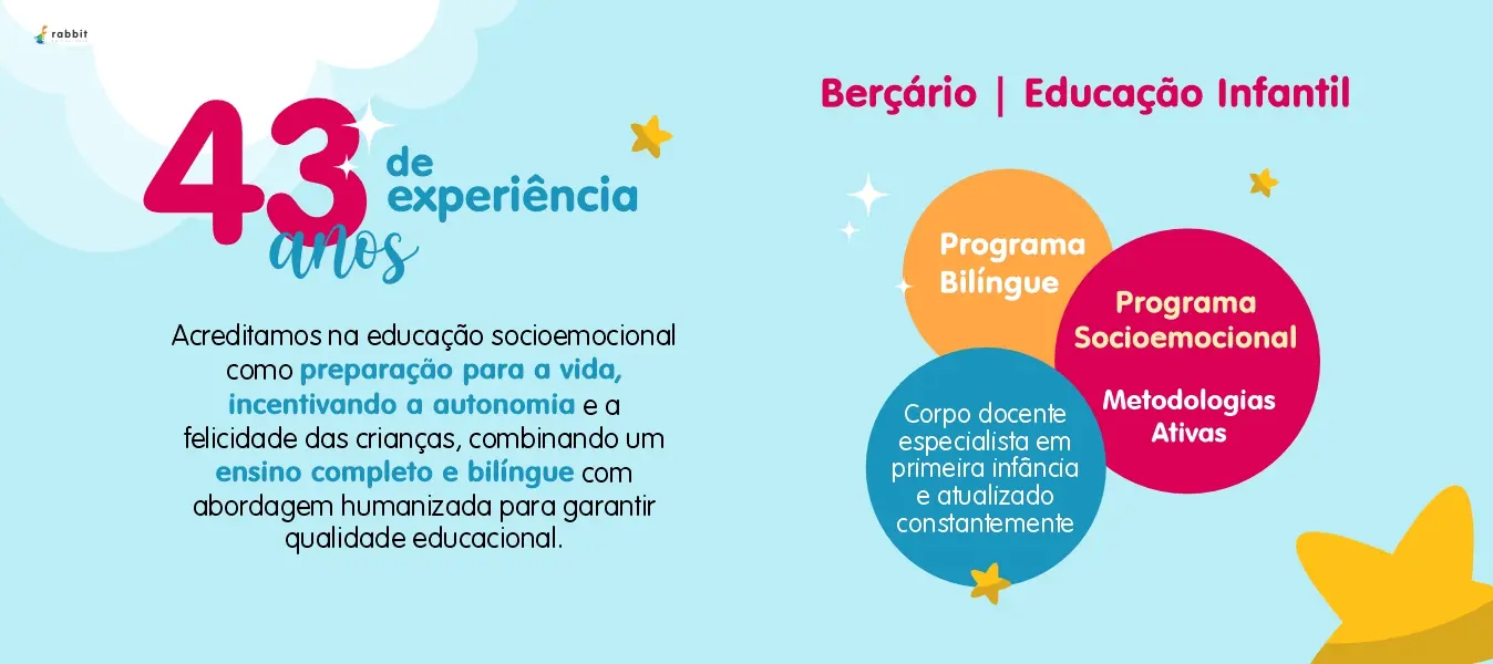 Ambiente acolhedor e seguro para crianças - Berçário e Educação Infantil